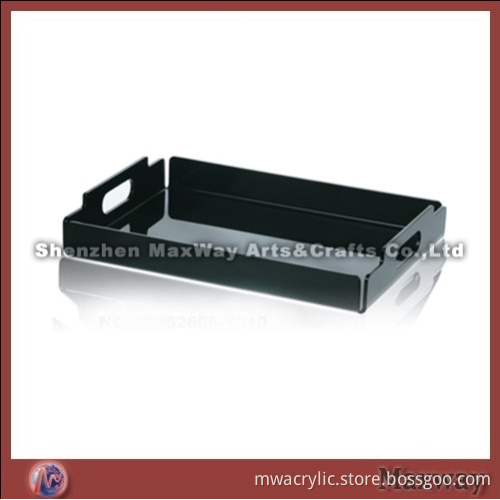 Black Heat Bending Rectagular Acrylic Dessert Tray